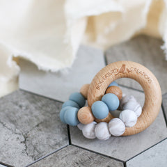 WONDEROUS TEETHING TOY Marble Blue